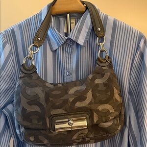 Coach Dark Brown Signature Shoulder Bag